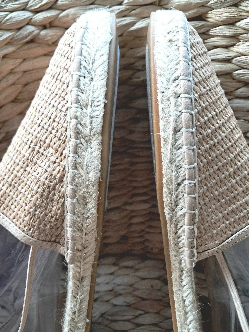 Eileen Fisher Lee Raffia Espadrille Flats NWOT Natural Sz 10